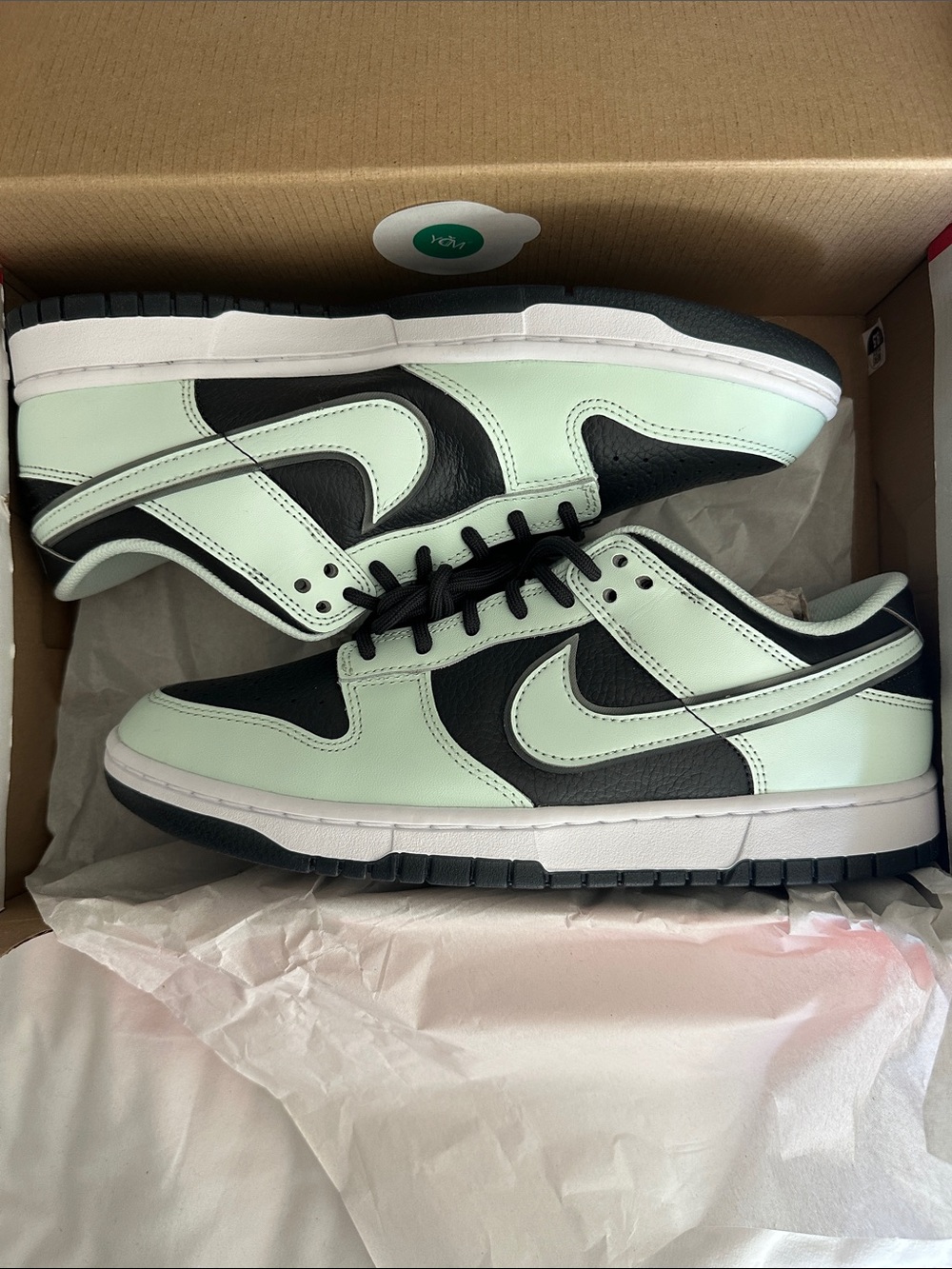 Nike Low-Top Sneakers in Mint Green & Black